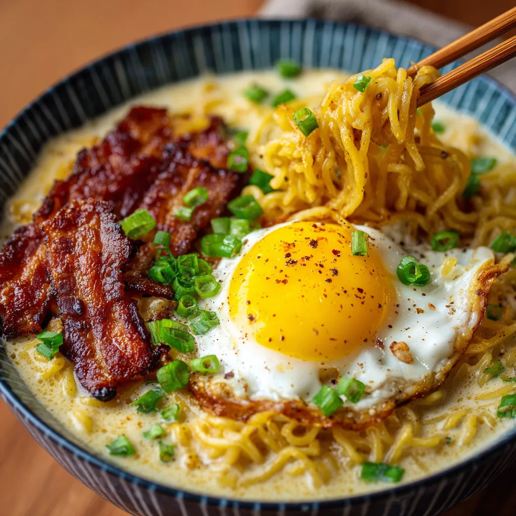 Ramen Carbonara Recipe 3 Ramen Carbonara Recipe - Recipe Image
