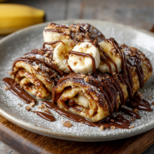 Chocolate Banana Pancake Rolls Recipe