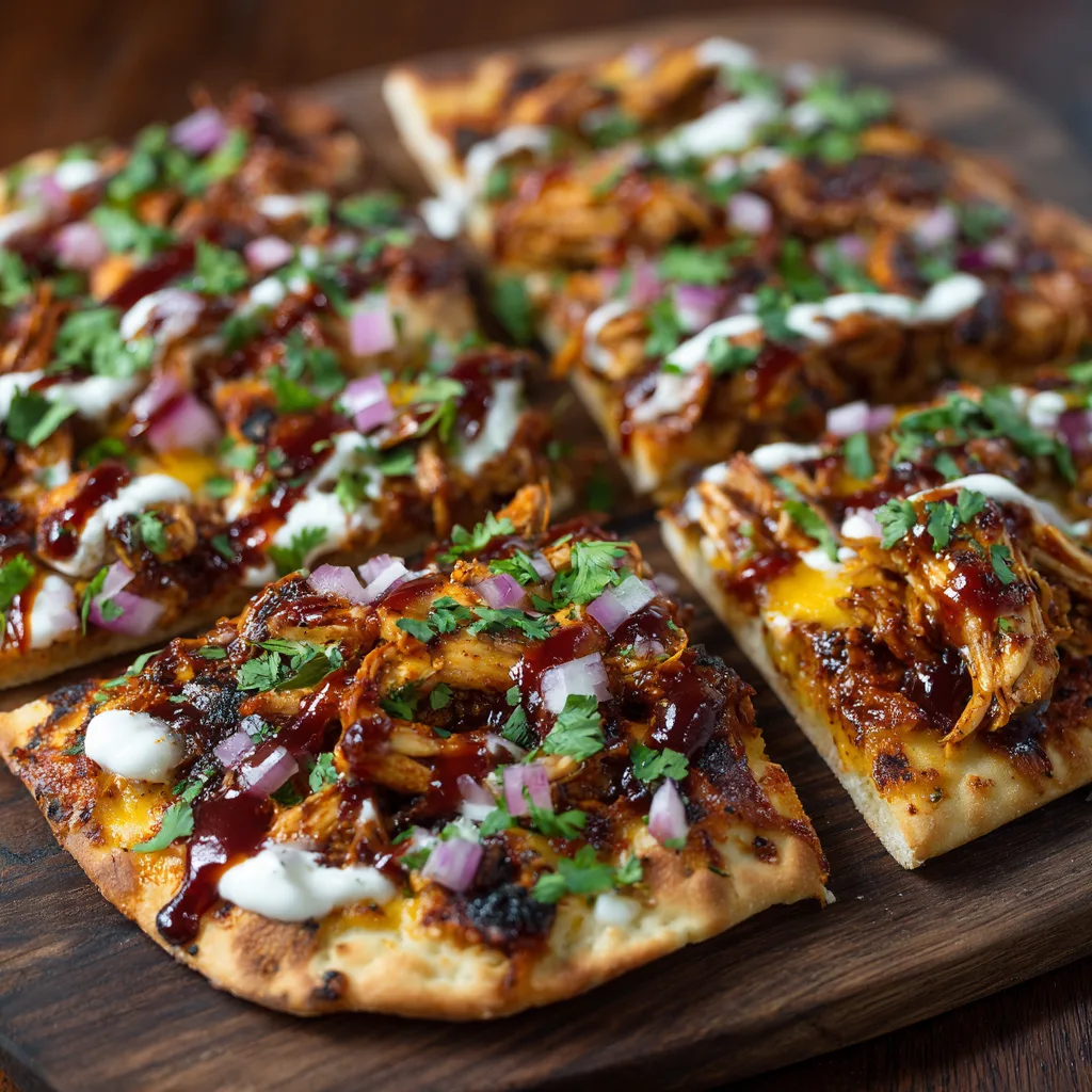 BBQ Chicken Flatbread Recipe - Recipe Image