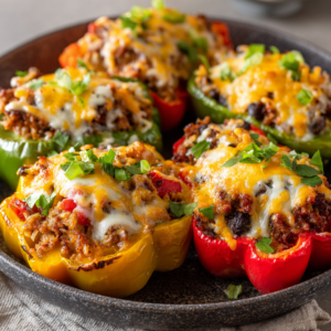 Stuffed Bell Pepper Boats Recipe