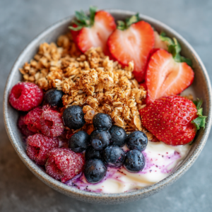 Berry Yogurt Granola Bowl Recipe