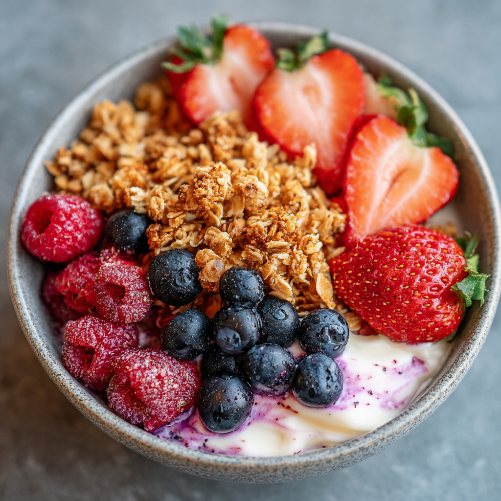 Berry Yogurt Granola Bowl Recipe