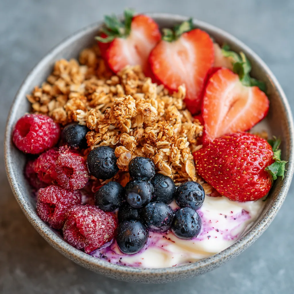 Berry Yogurt Granola Bowl Recipe