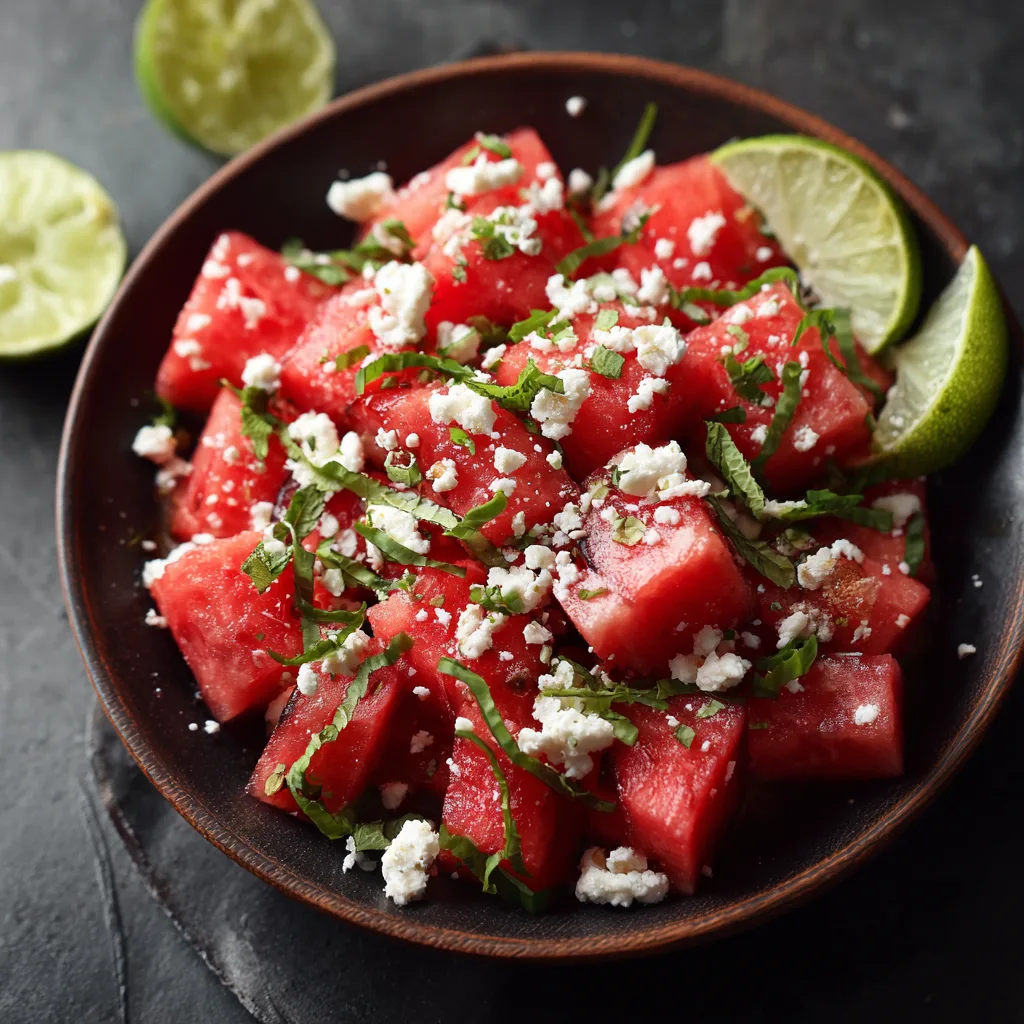 Watermelon Feta Salad Recipe 2 Watermelon Feta Salad Recipe - Recipe Image