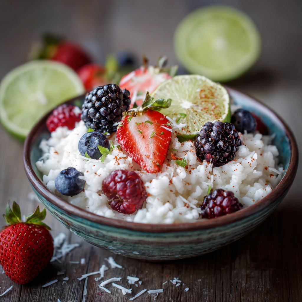 Coconut Lime Berry Rice Delight Recipe - Recipe Image