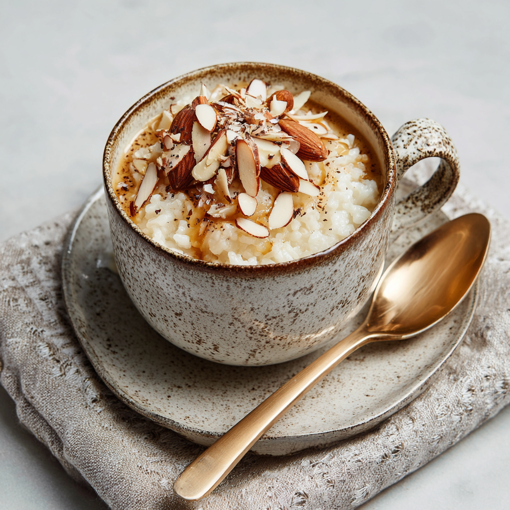 Almond Coffee Cream Rice Recipe - Recipe Image