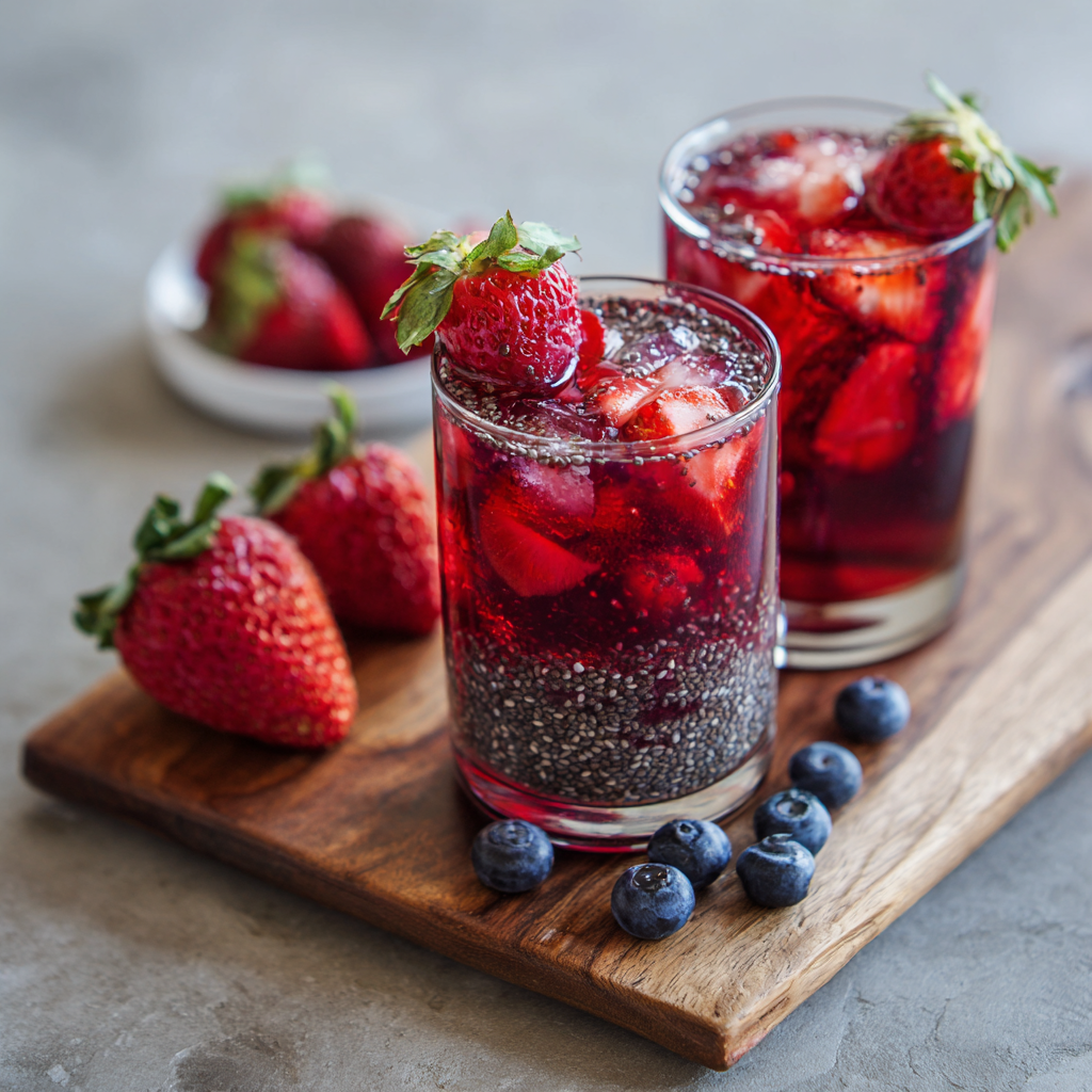 Berry Hibiscus Chia Infusion Recipe - Recipe Image