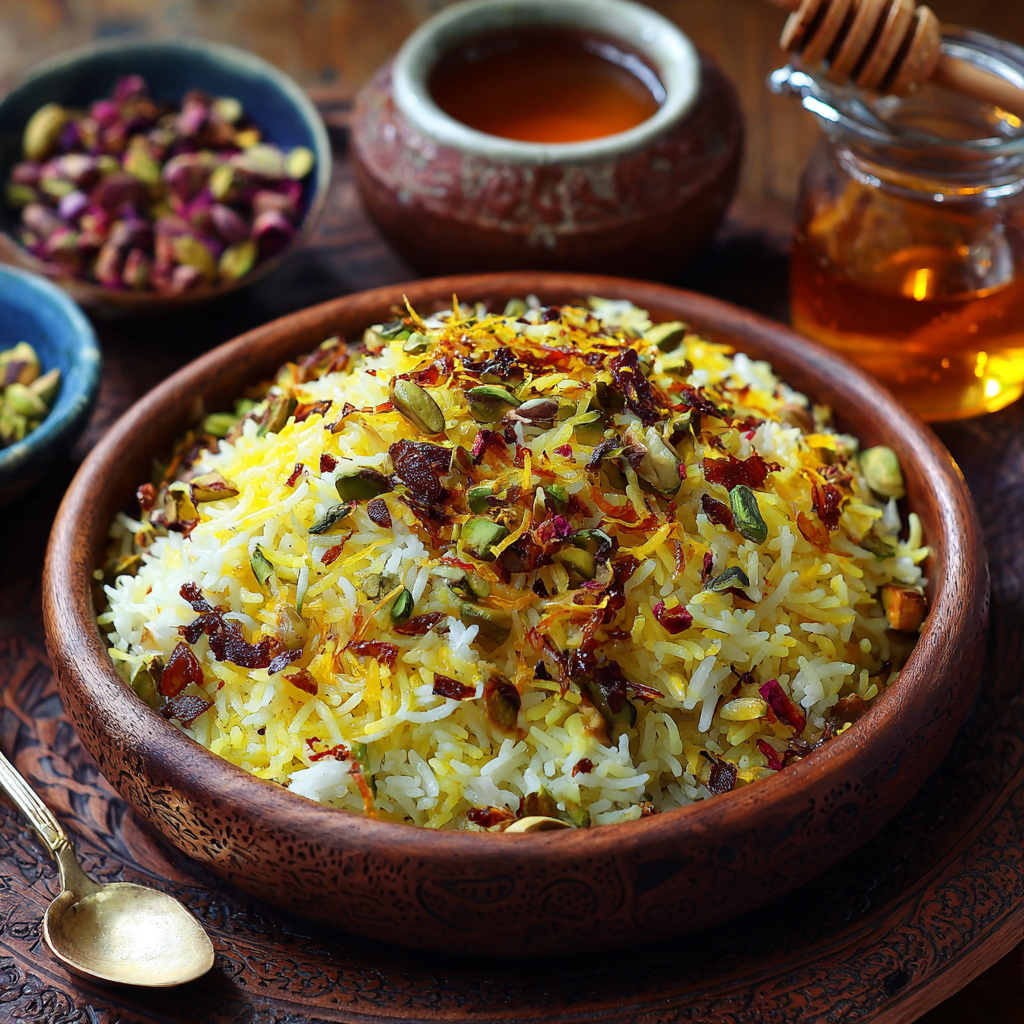 Honey Pistachio Saffron Rice Dream Recipe - Recipe Image
