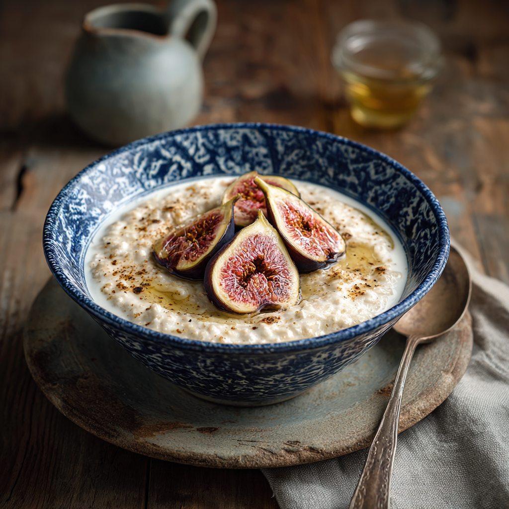Vanilla Fig Cream Porridge Recipe - Recipe Image