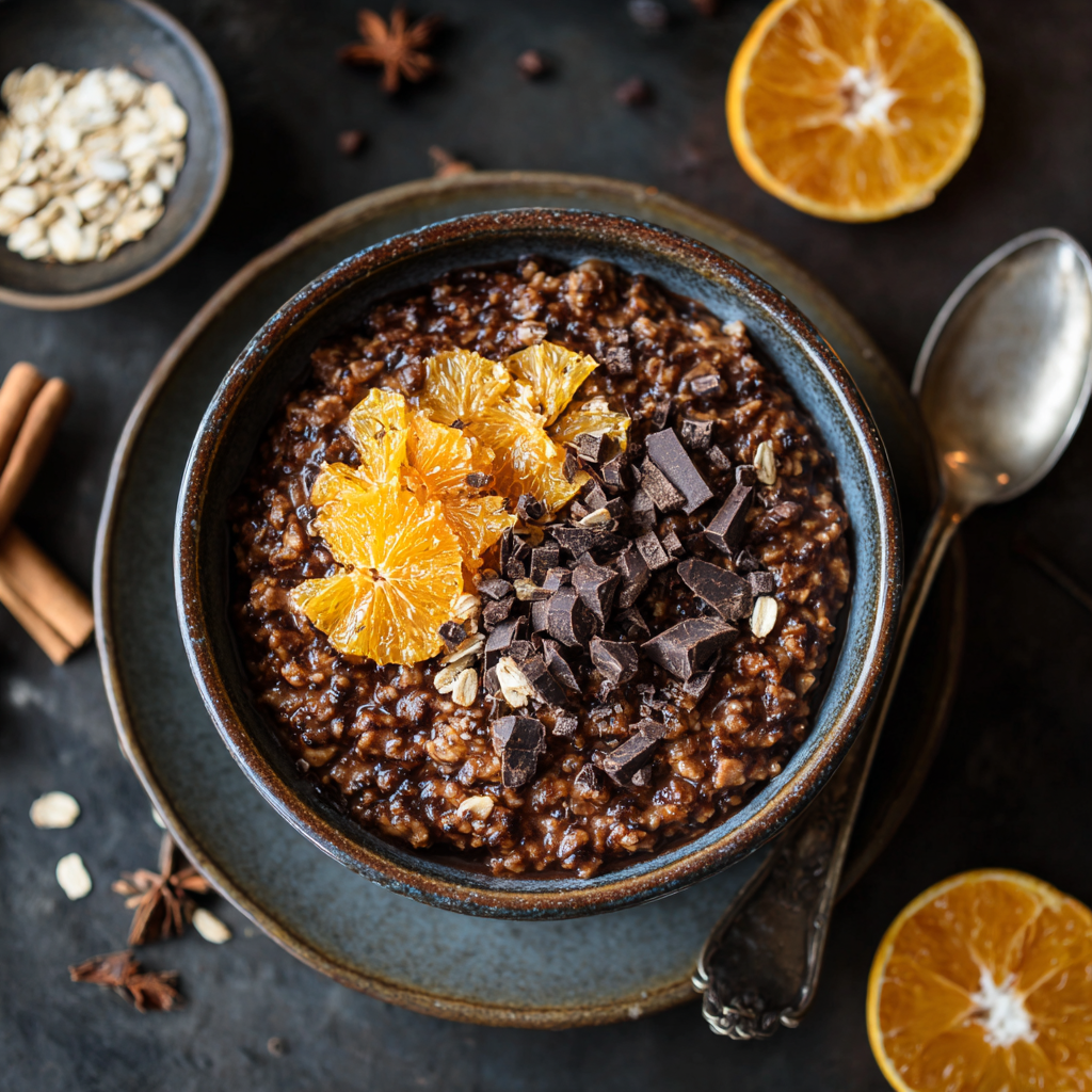 Dark Chocolate Orange Spice Oatmeal Recipe - Recipe Image