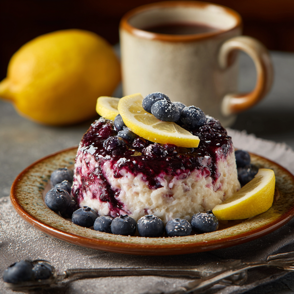 Blueberry Lemon Rice Cream Recipe - Recipe Image