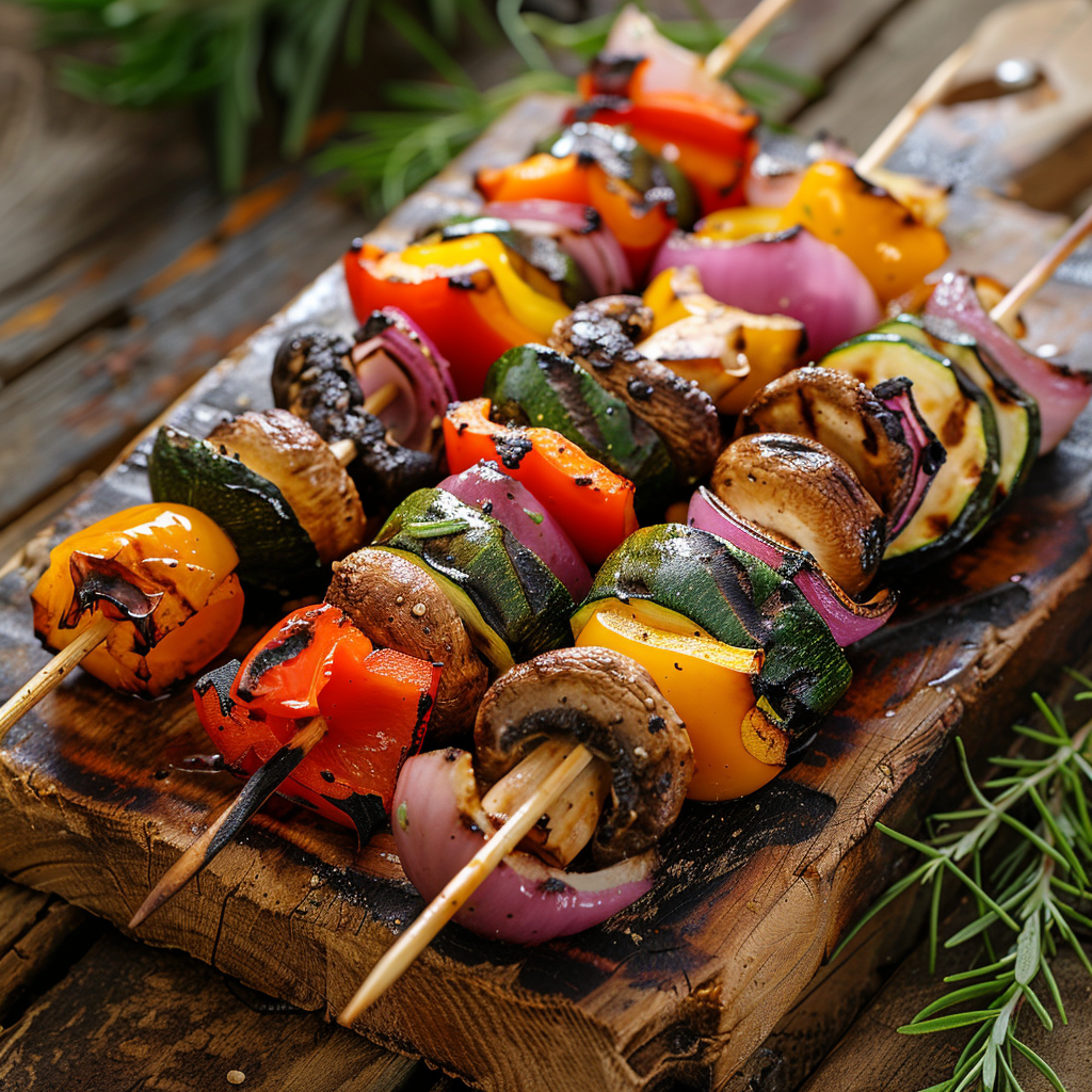 Grilled Veggie Summer Skewers Recipe 3 Grilled Veggie Summer Skewers Recipe - Recipe Image