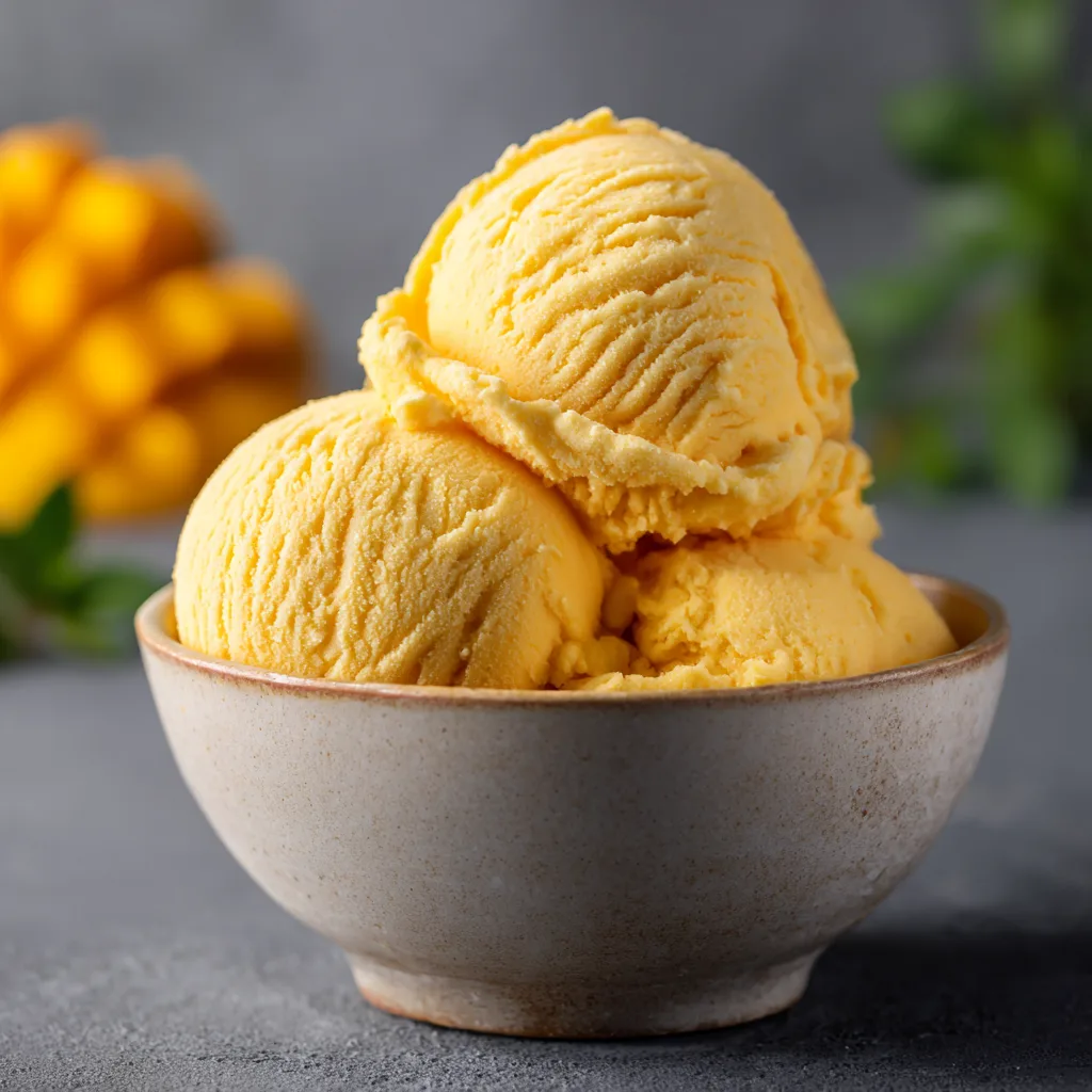 Instant Mango Ice Cream (1 Ingredient) Recipe - Recipe Image