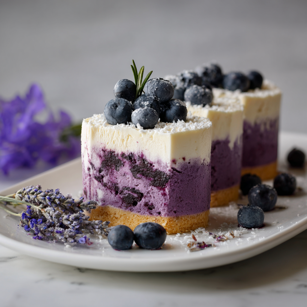 Blueberry Lavender Cheesecake Cylinder Recipe 3 Blueberry Lavender Cheesecake Cylinder Recipe - Recipe Image