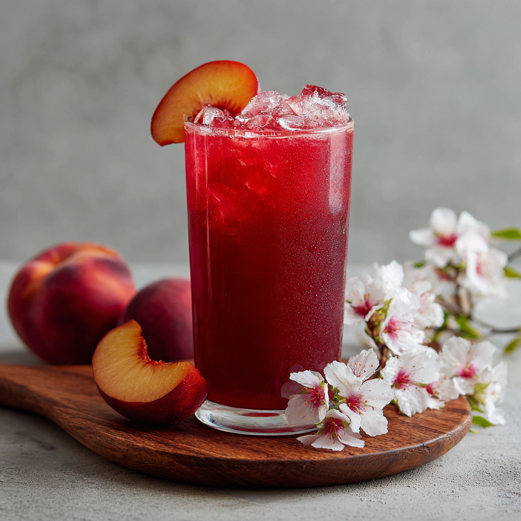 Iced Peach Hibiscus Tea Recipe - Recipe Image