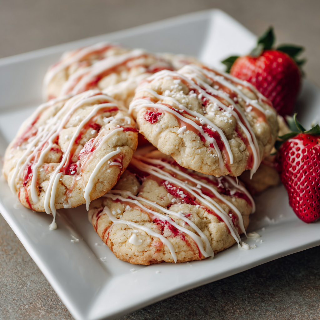 Strawberry Cheesecake Cookies Recipe - Recipe Image