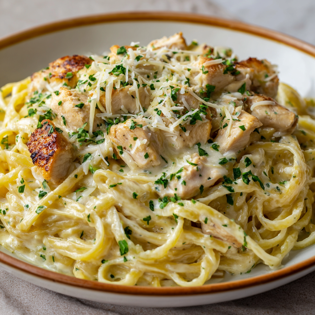 Creamy Chicken Alfredo Pasta Recipe 3 Creamy Chicken Alfredo Pasta Recipe - Recipe Image