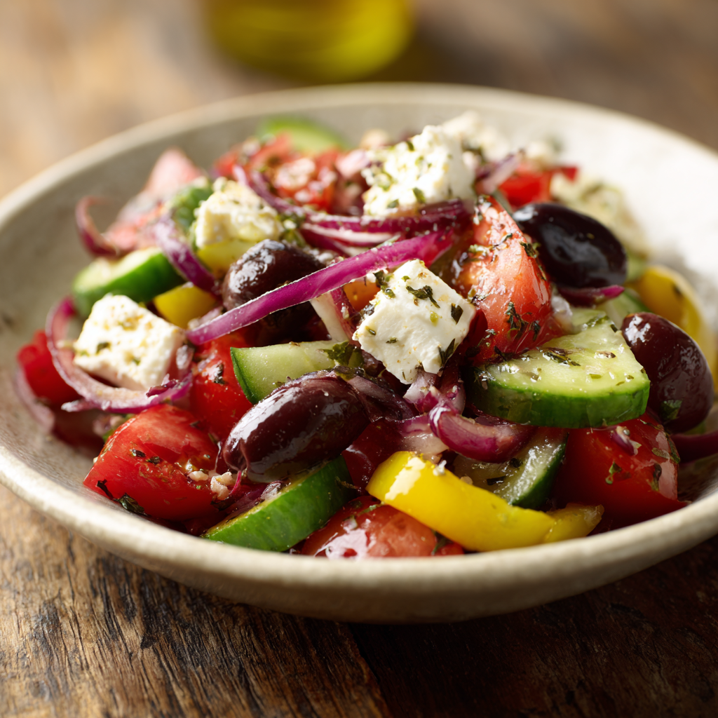 Greek Salad Recipe 3 Greek Salad Recipe - Recipe Image