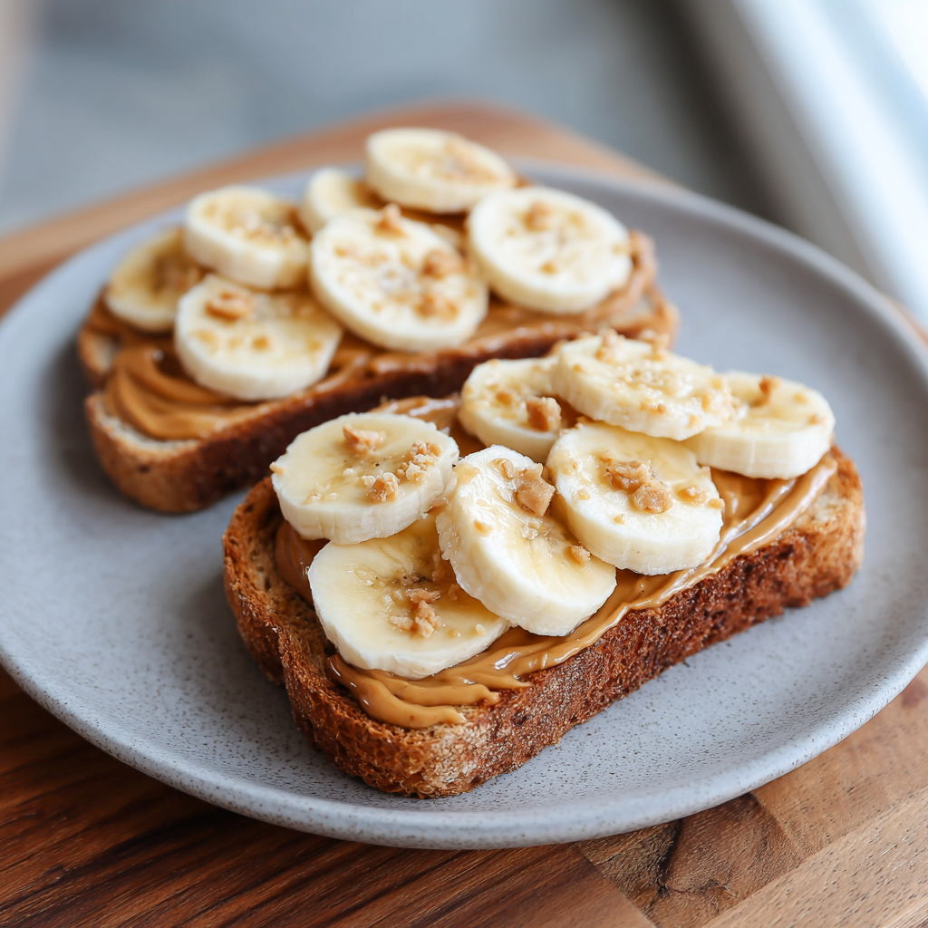 Peanut Butter Banana Toast Recipe - Recipe Image