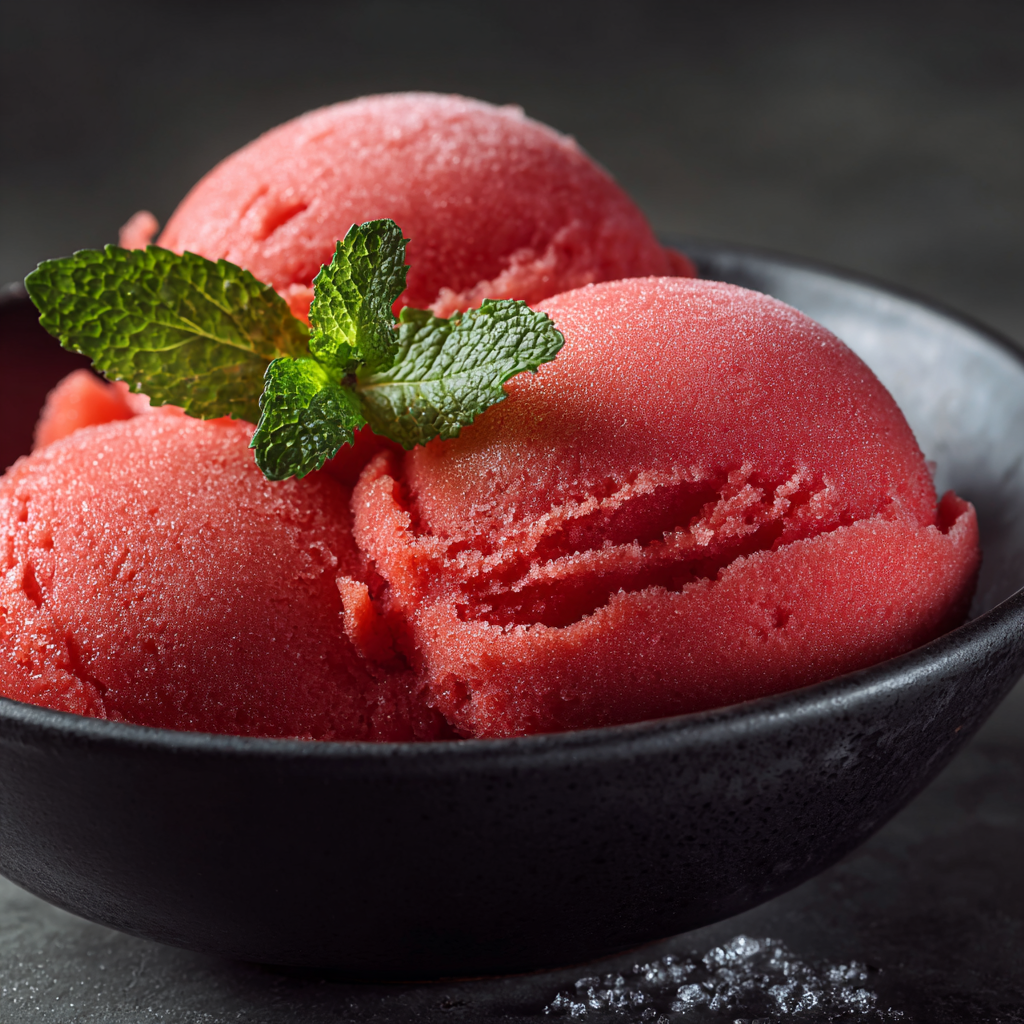 Watermelon Cranberry Sorbet Recipe - Recipe Image