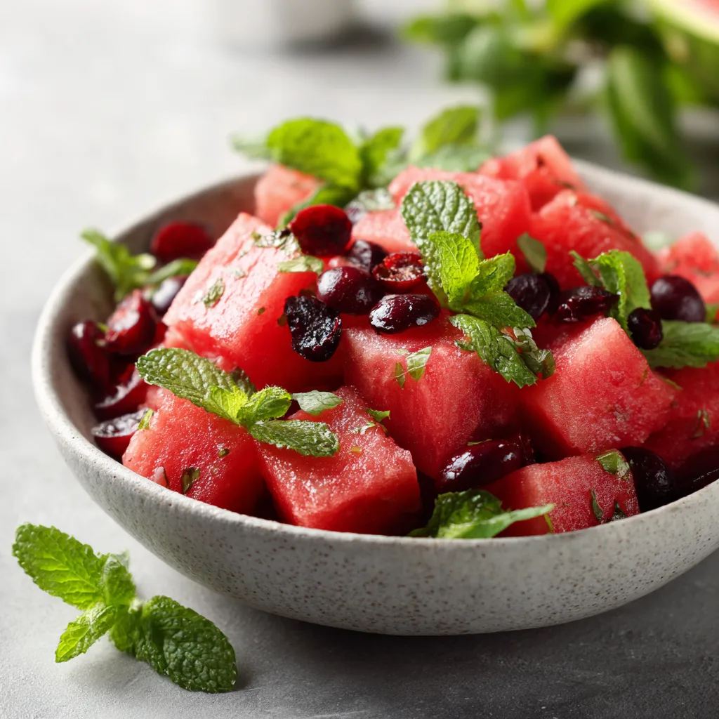 Watermelon Cranberry Salad Recipe 3 Watermelon Cranberry Salad Recipe - Recipe Image