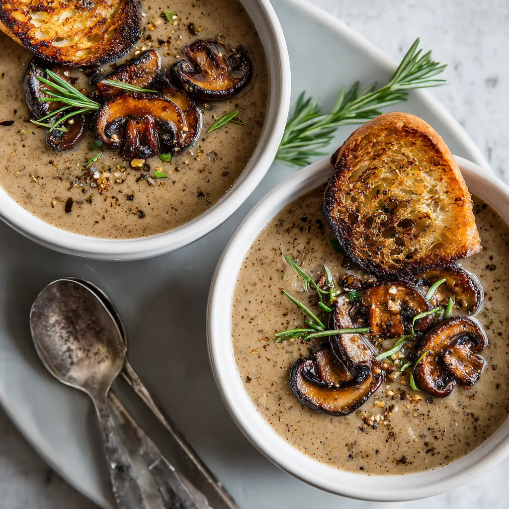 Creamy Mushroom Soup Recipe 2 Creamy Mushroom Soup Recipe - Recipe Image