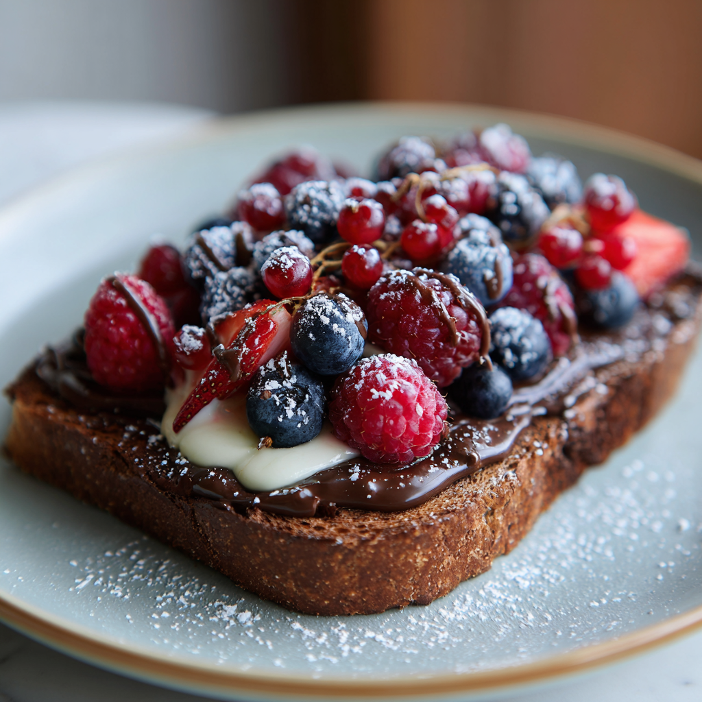 Chocolate Berry Toast Recipe - Recipe Image