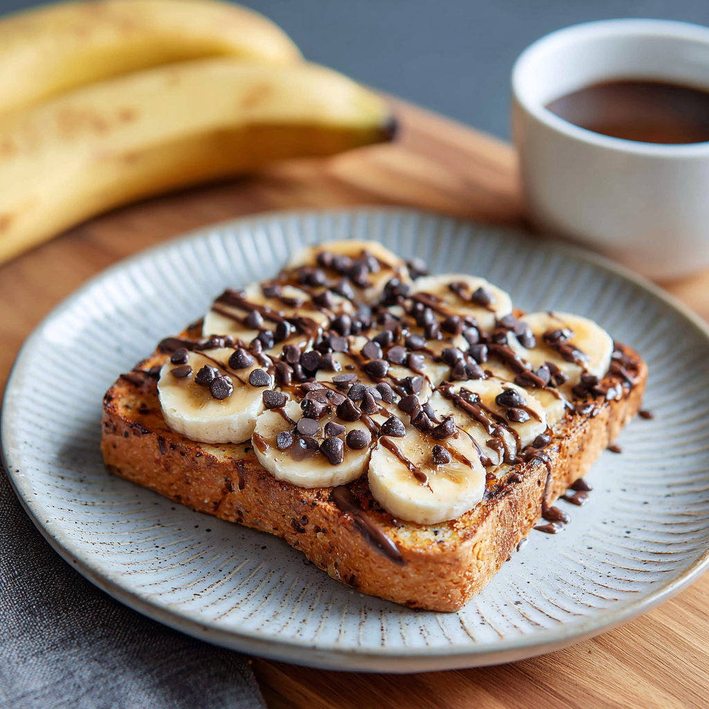 Banana Choco Chip Toast Recipe - Recipe Image