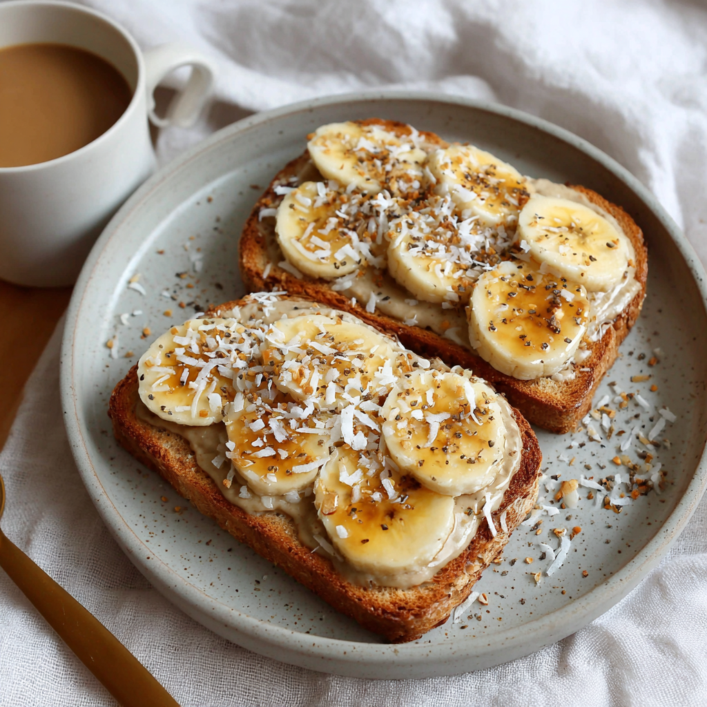 Banana Coconut Toast Recipe - Recipe Image