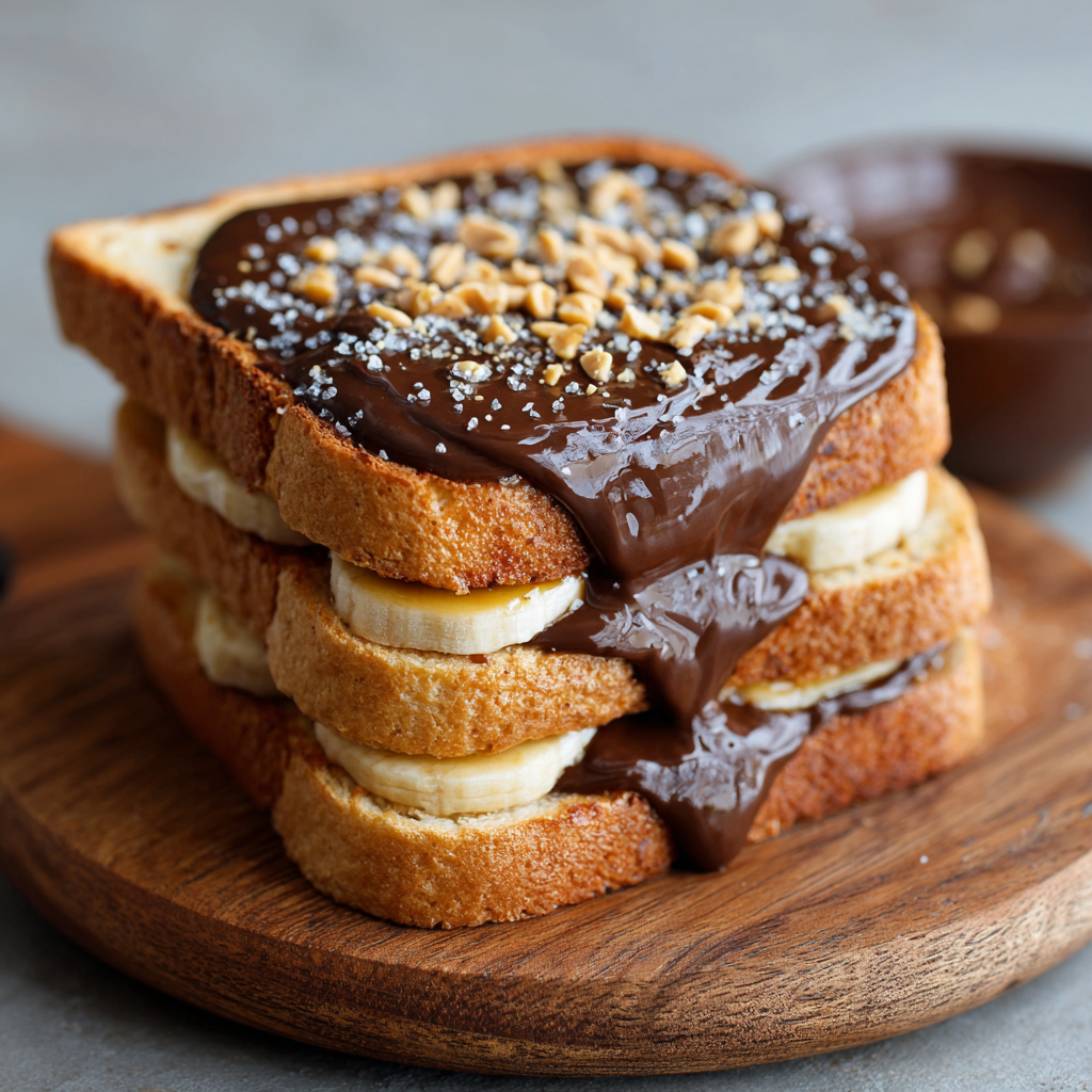 Chocolate Peanut Toast Recipe - Recipe Image