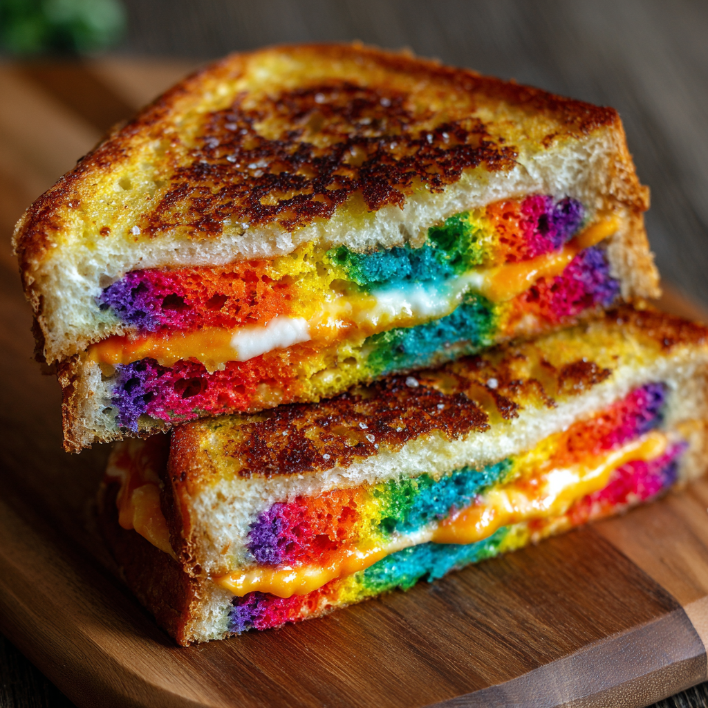 Rainbow Grilled Cheese Recipe - Recipe Image