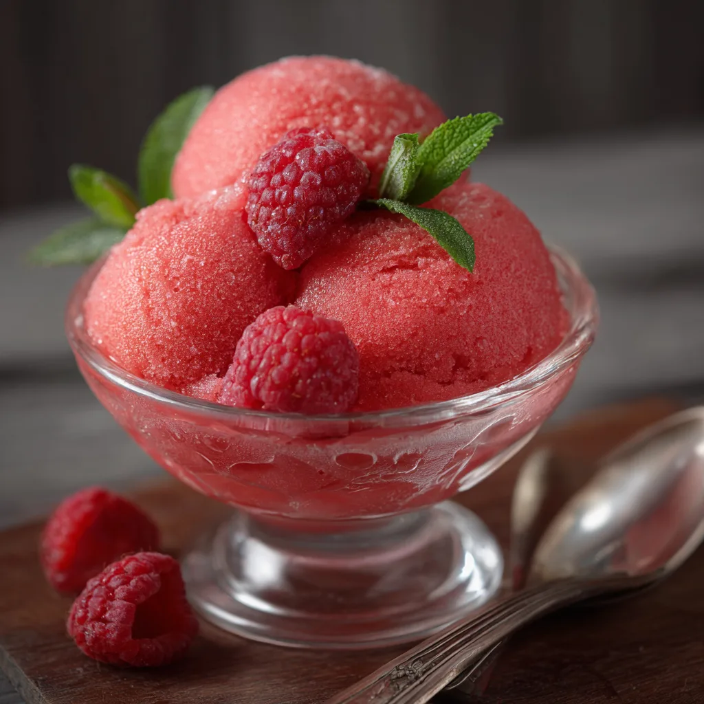 Raspberry Sorbet Recipe 2 Raspberry Sorbet Recipe - Recipe Image