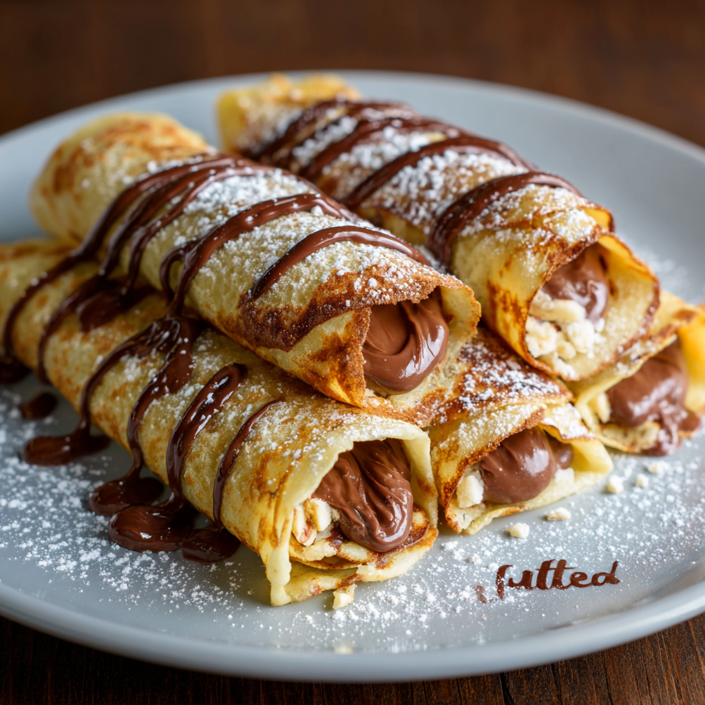 Nutella Stuffed Crepes Recipe - Recipe Image