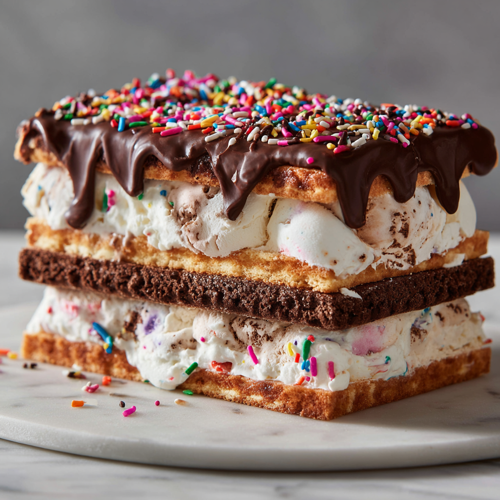 Giant Ice Cream Sandwich Cake Recipe - Recipe Image