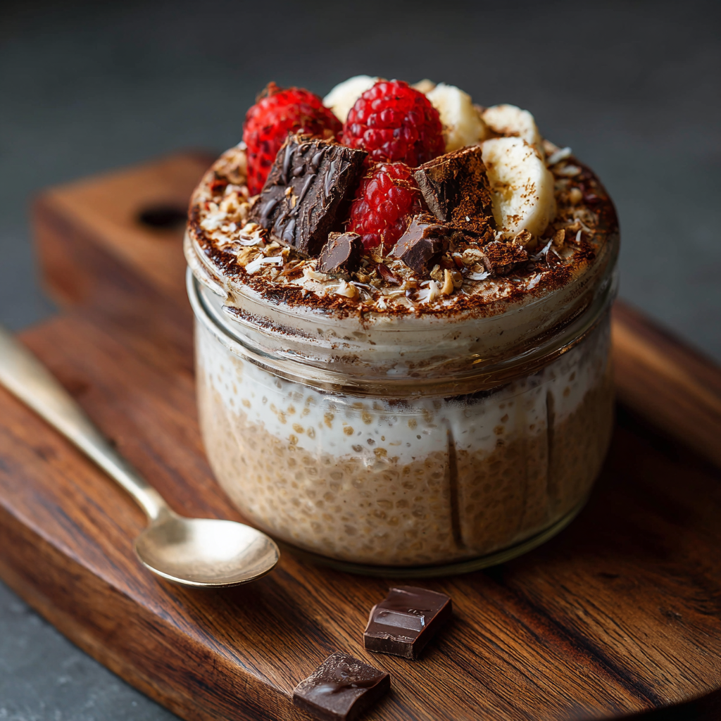 Tiramisu Overnight Oats Recipe - Recipe Image