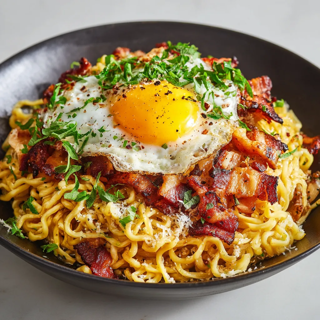 Ramen Carbonara Recipe 2 Ramen Carbonara Recipe - Recipe Image