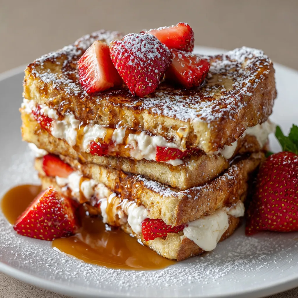 Cream Cheese Stuffed French Toast Recipe 3 Cream Cheese Stuffed French Toast Recipe - Recipe Image