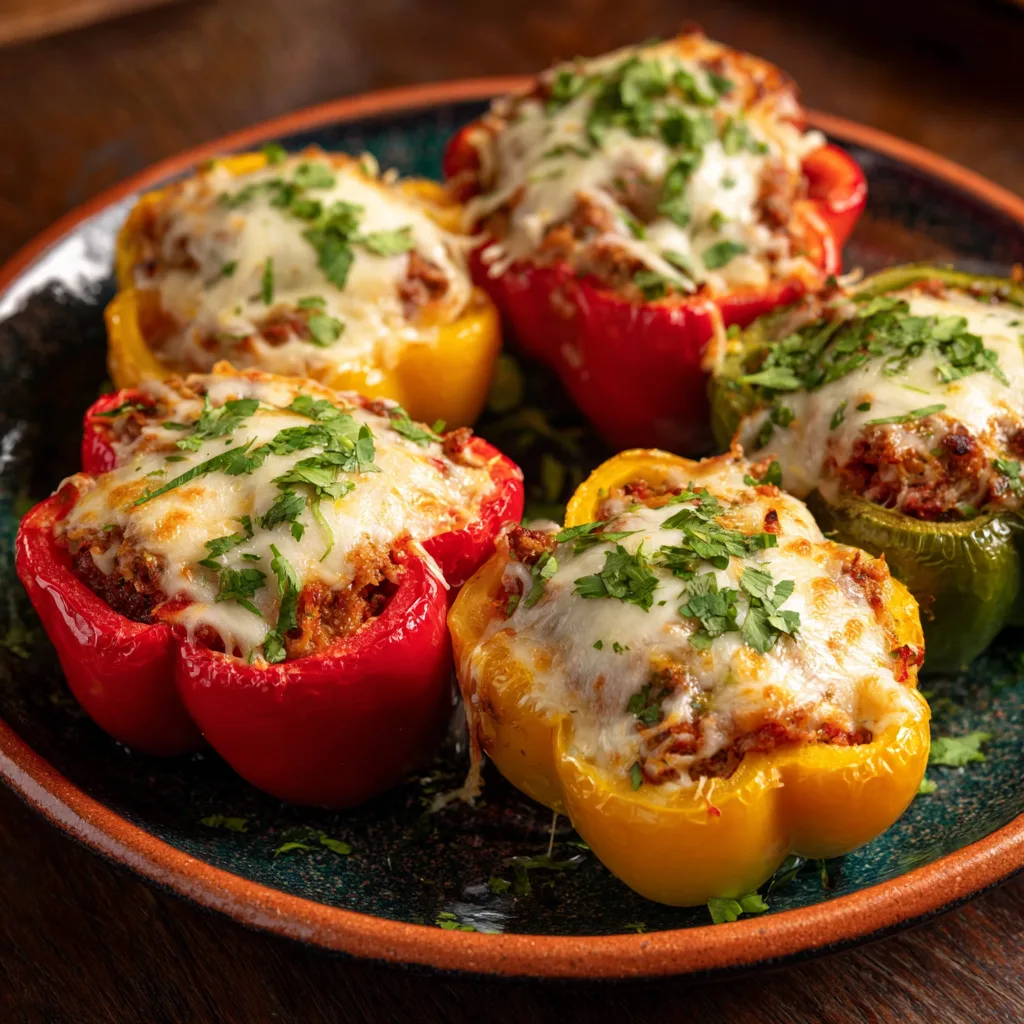 Stuffed Bell Pepper Boats Recipe - Recipe Image