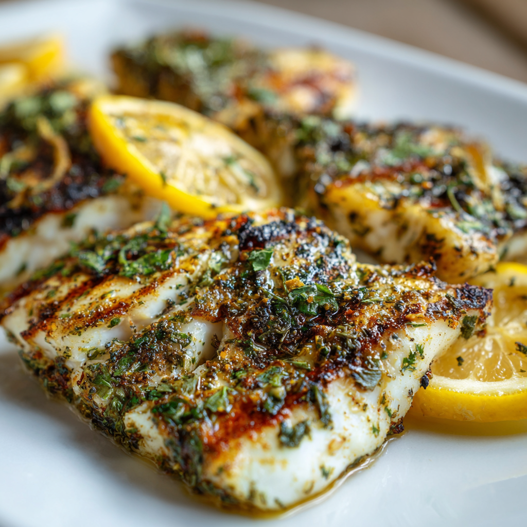 Lemon Herb Grilled Fish Recipe - Recipe Image