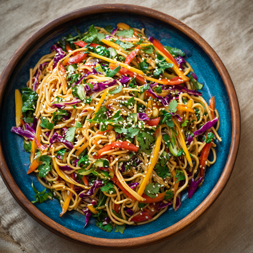 Asian Sesame Noodle Salad Recipe - Recipe Image