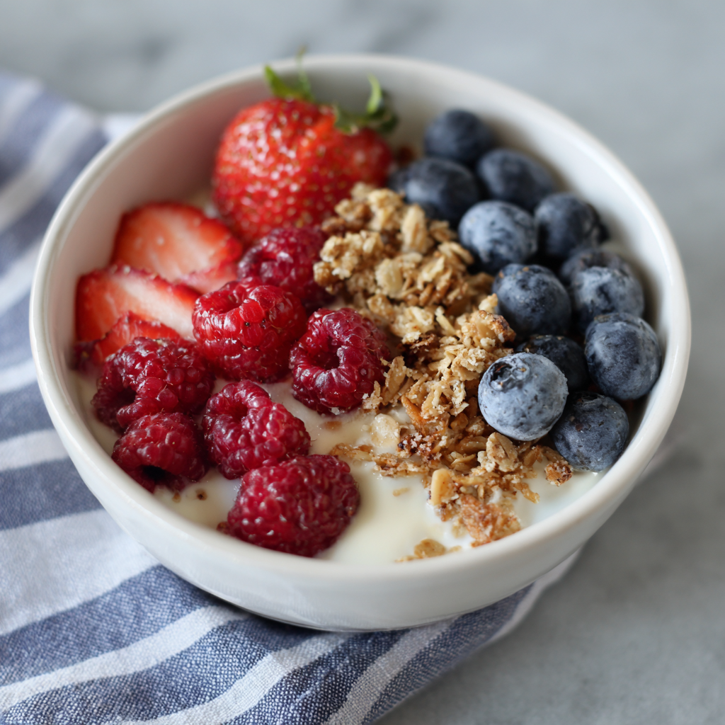 Berry Yogurt Granola Bowl Recipe - Recipe Image