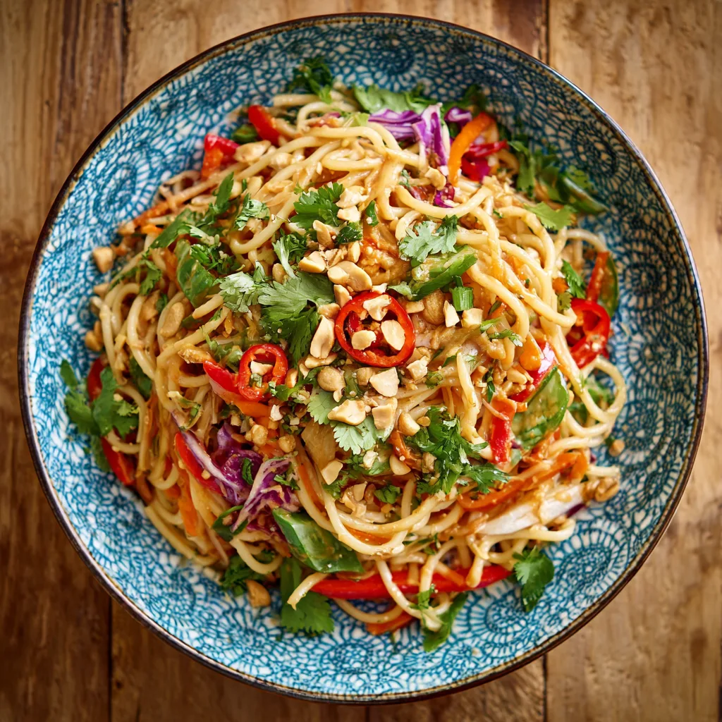 Thai Peanut Noodle Salad Recipe 3 Thai Peanut Noodle Salad Recipe - Recipe Image