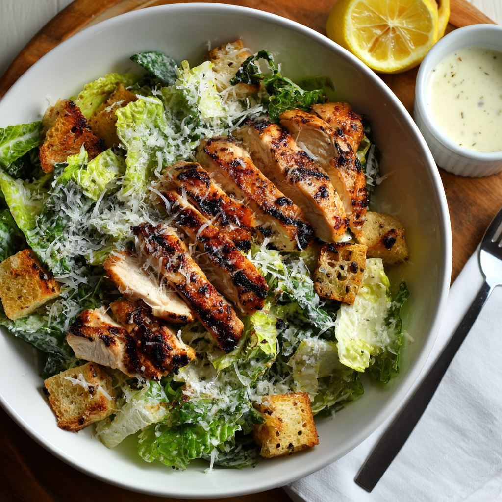 Grilled Chicken Caesar Salad Recipe - Recipe Image