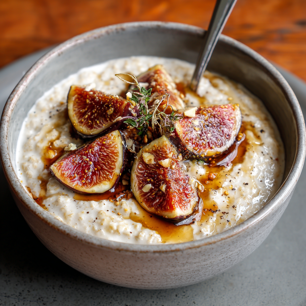 Vanilla Fig Cream Porridge Recipe - Recipe Image