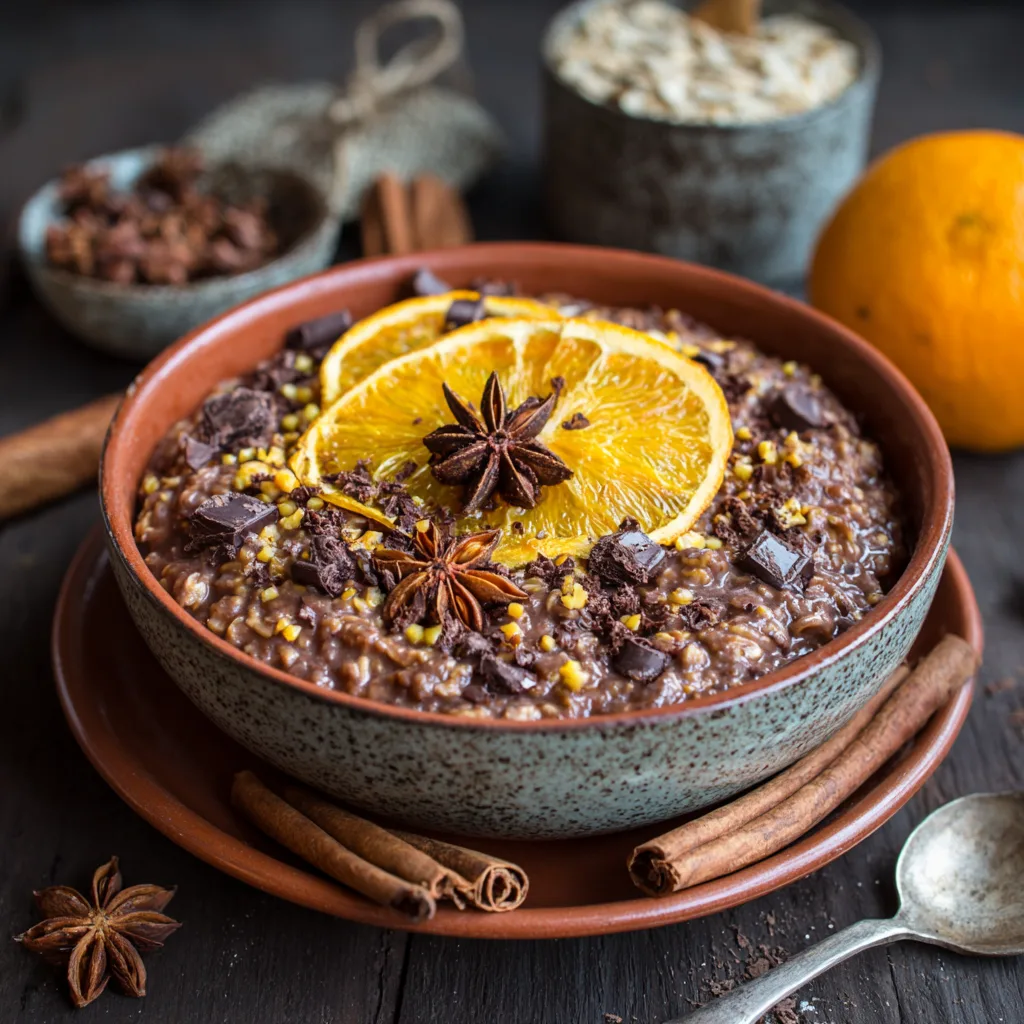 Dark Chocolate Orange Spice Oatmeal Recipe 3 Dark Chocolate Orange Spice Oatmeal Recipe - Recipe Image