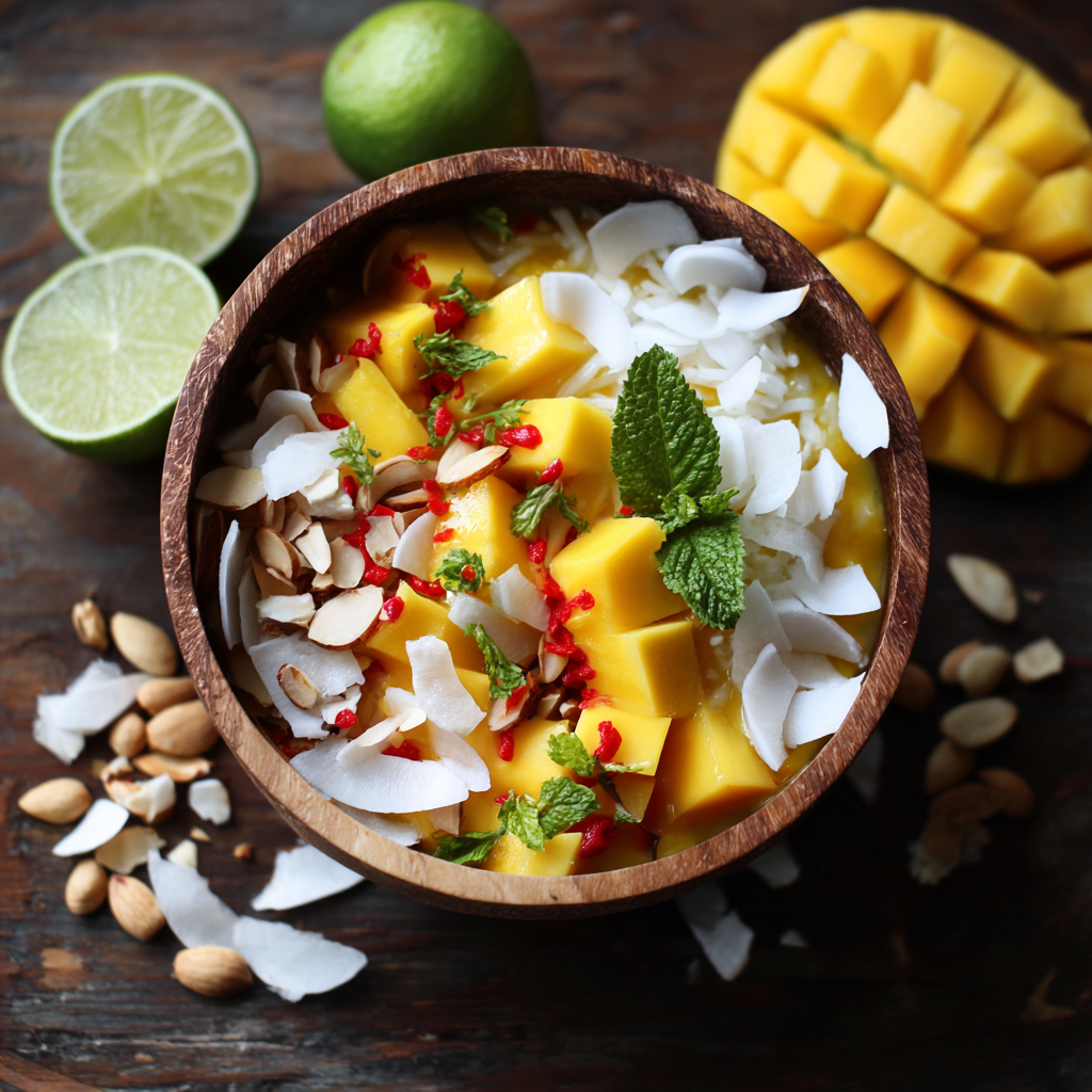 Coconut Mango Chili Sweet Bowl Recipe - Recipe Image
