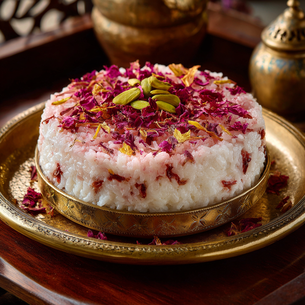 Rose Cardamom Cream Rice Elegance Recipe - Recipe Image