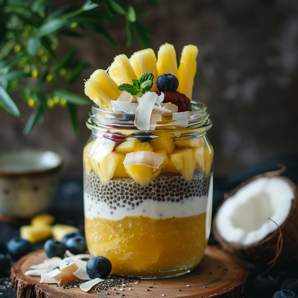 Pineapple Coconut Chia Pudding Recipe - Recipe Image