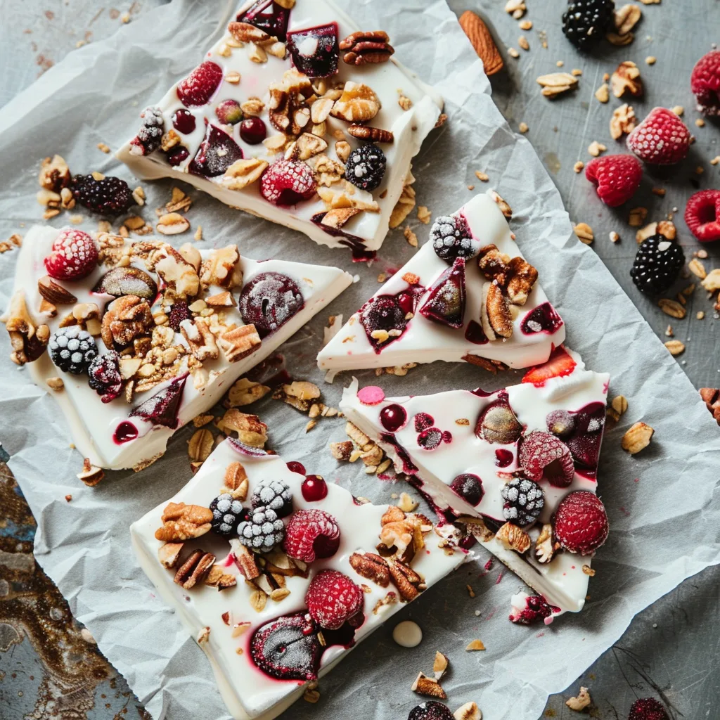 Frozen Yogurt Berry Bark Recipe - Recipe Image