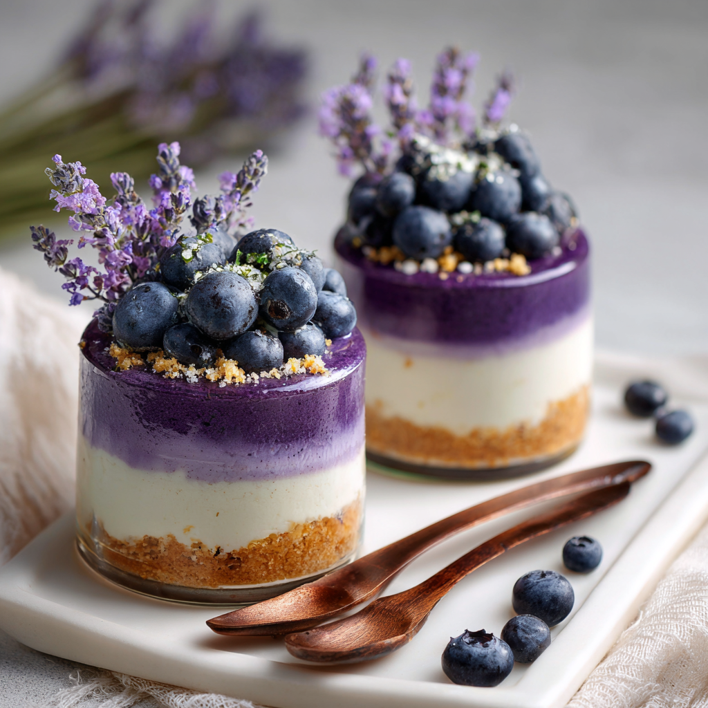 Blueberry Lavender Cheesecake Cylinder Recipe 2 Blueberry Lavender Cheesecake Cylinder Recipe - Recipe Image